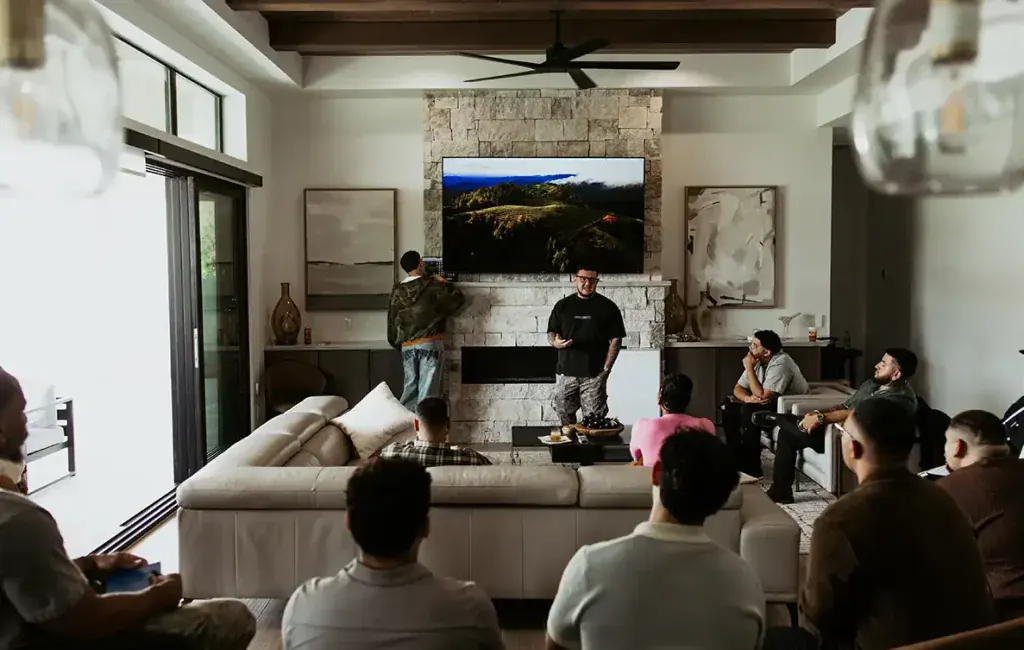 Danny speaking to a group